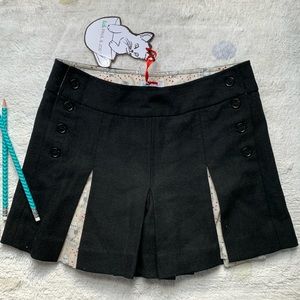 Little Paul & Joe Wool blend SKORT skirt buttonup side/cute owl print inside NWT